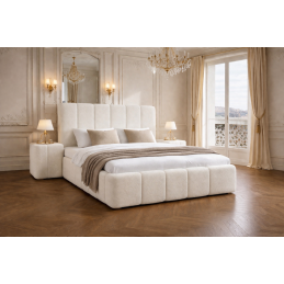 Lit Piano 160x200 a coffres bouclette rase gris