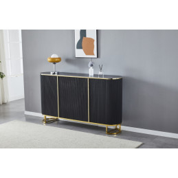 Buffet Esmée 180 cm, plateau céramique 4 portes