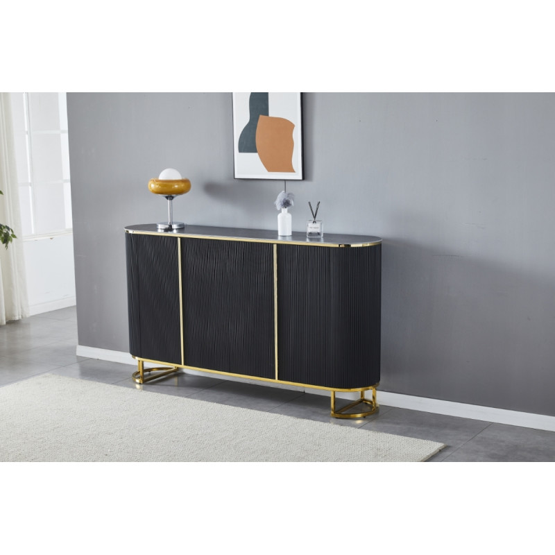 Buffet Esmée 180 cm, plateau céramique 4 portes