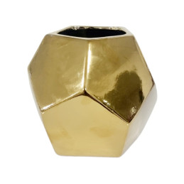 Mini vase ceramique soliflore dore ou argent, 15 cm