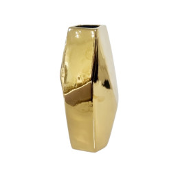 Grand vase ceramique elance 28 cm finition metal
