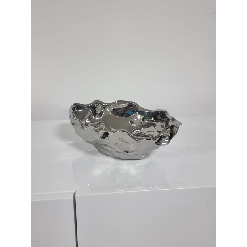 Petite coupelle ceramique or ou argent 28 cm