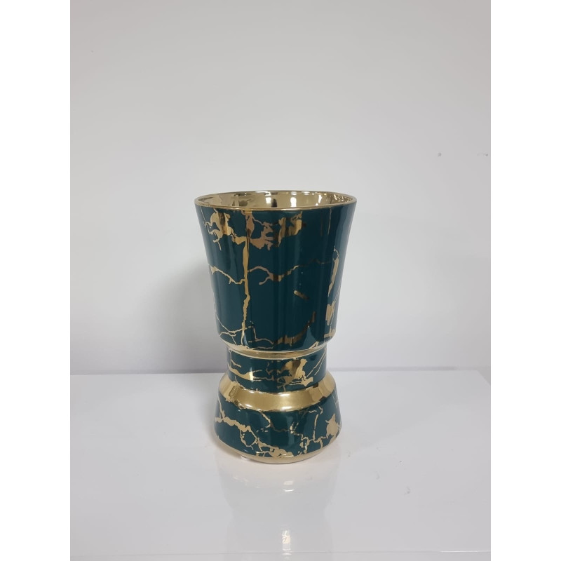 Vase ceramique colore bleu ou orange 29 cm
