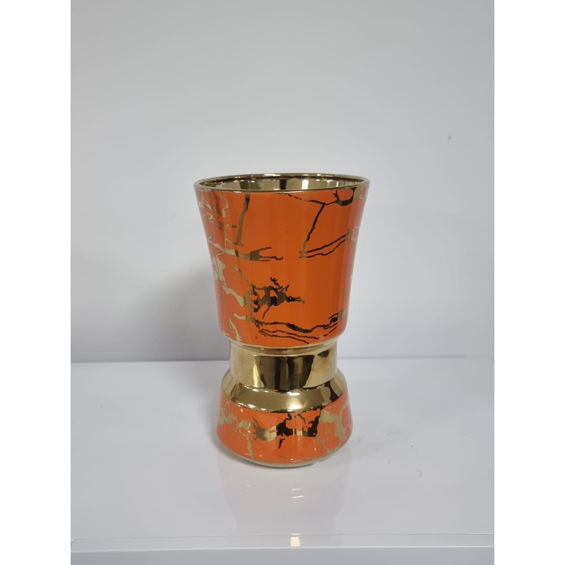 Vase ceramique colore bleu ou orange 29 cm