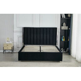 Lit coffre Prince velours 160x200 grand rangement
