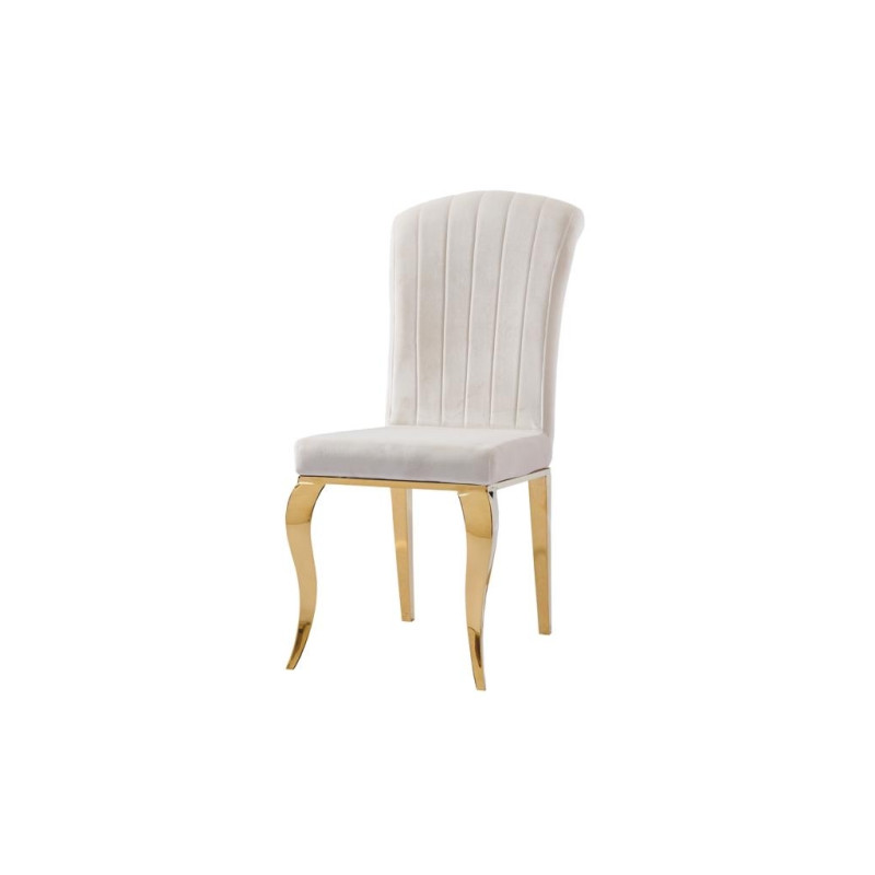 Chaise Nino velours pieds dores