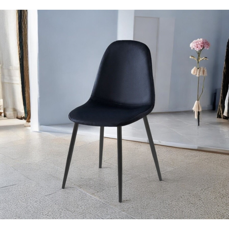 Chaise scandinave Scandi pieds noirs