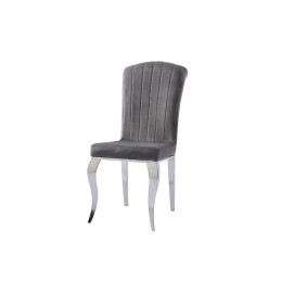 Chaise Nino velours, assise capitonnee confortable