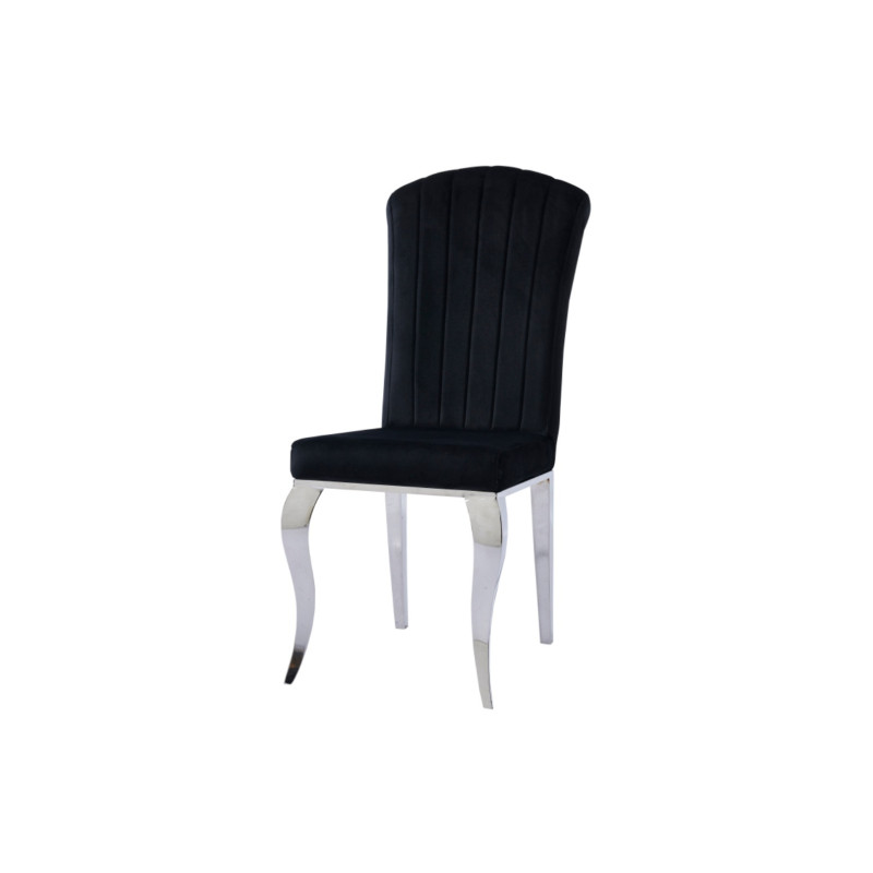 Chaise Nino velours, assise capitonnee confortable