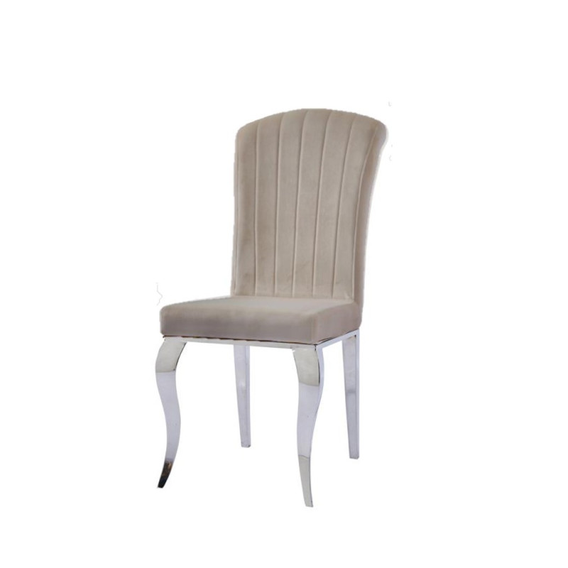 Chaise Nino velours, assise capitonnee confortable
