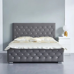 Cadre de lit Prestige 160x200 velours + sommier
