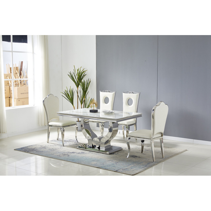 Table a manger Trophee marbre 150 cm design