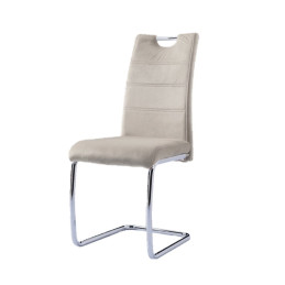 Chaise 103 velours noir pietement inox brillant metal