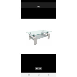 Table basse Gloria transparente 110 cm legere