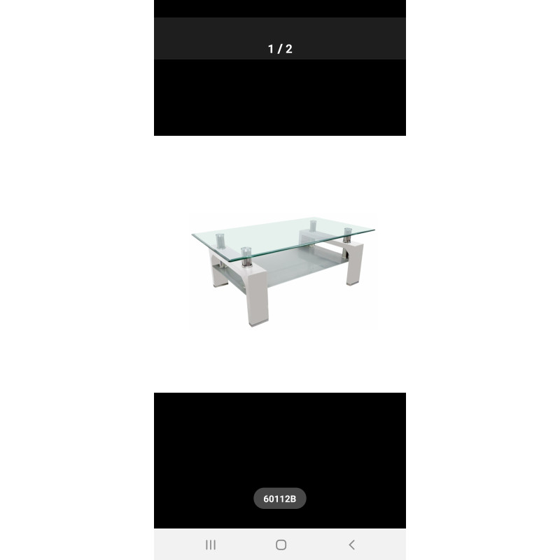 Table basse Gloria transparente 110 cm legere