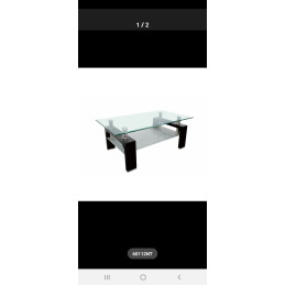 Table basse Gloria transparente 110 cm legere