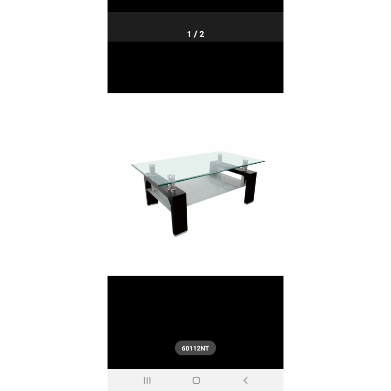 Table basse Gloria transparente 110 cm legere