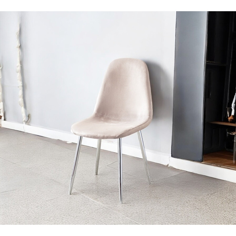 Chaise scandinave Scandi velours plusieurs coloris