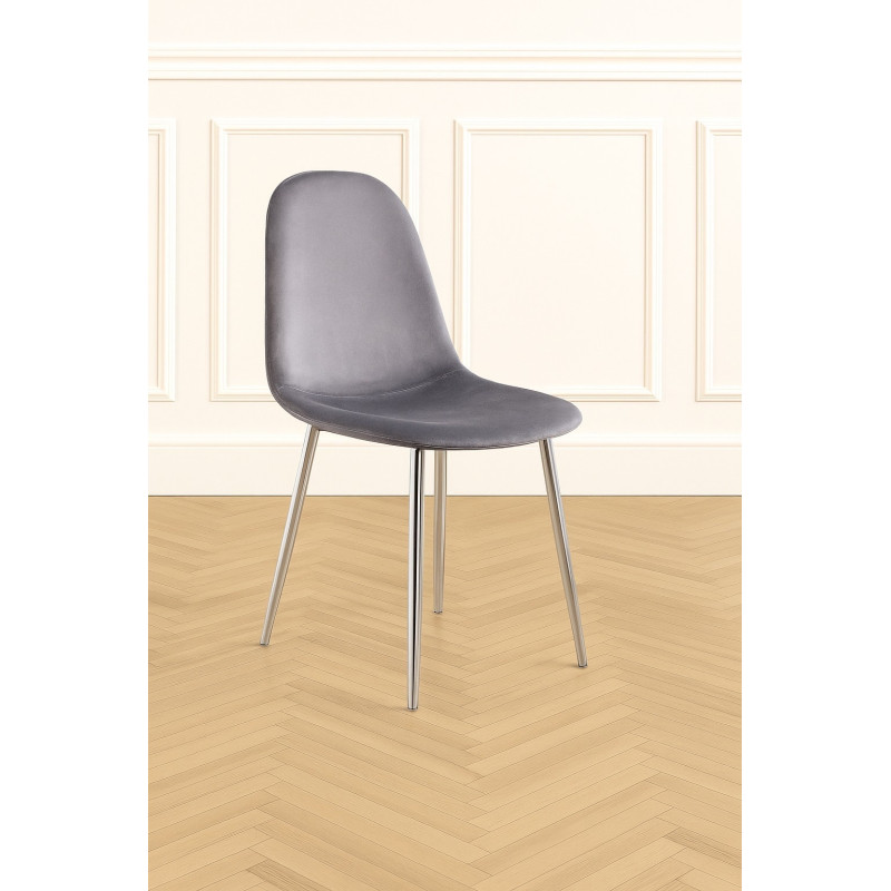 Chaise scandinave Scandi velours plusieurs coloris
