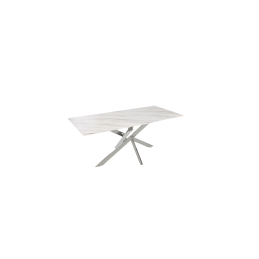 Table a manger Olivia marbre chrome 150 cm