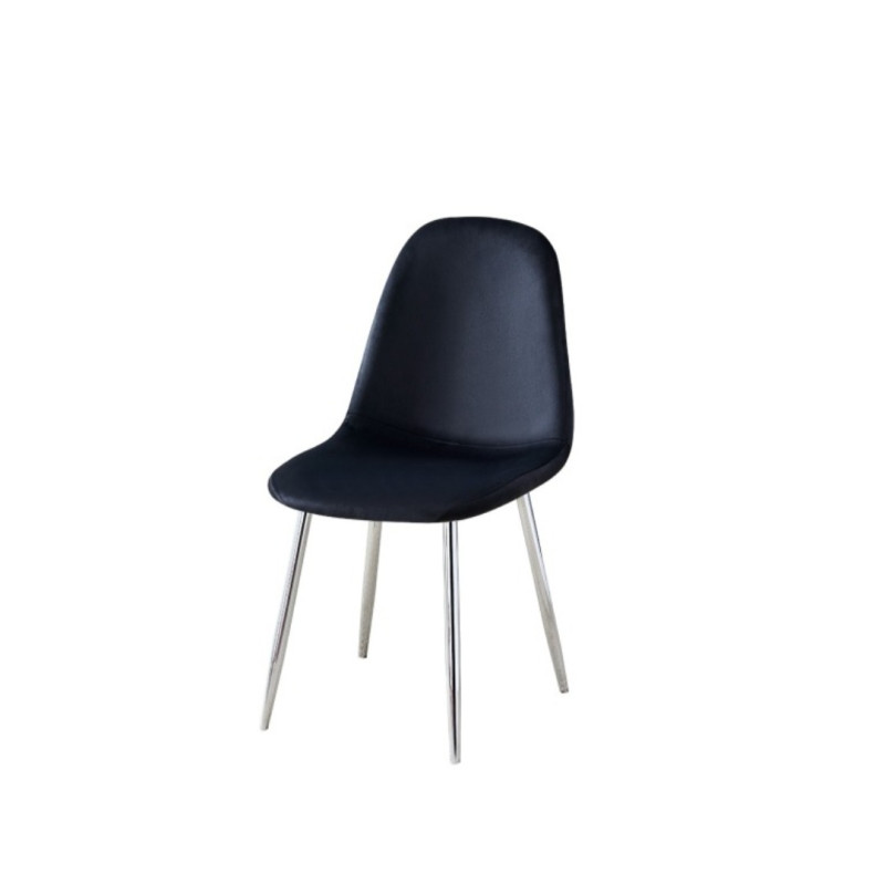 Chaise Scandi velours gris au design nordique epure