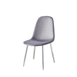 Chaise Scandi en velours noir style scandinave epure