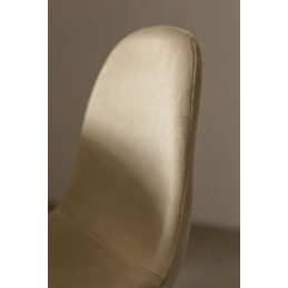 Chaise Scandi en velours noir style scandinave epure