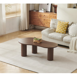 Table basse Ibiza noyer 120 cm pour salon