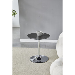 Table d'appoint Goya argent effet marbre 44 cm