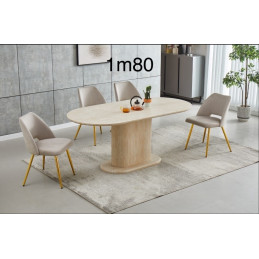 Table à manger 1 pied central 150cm