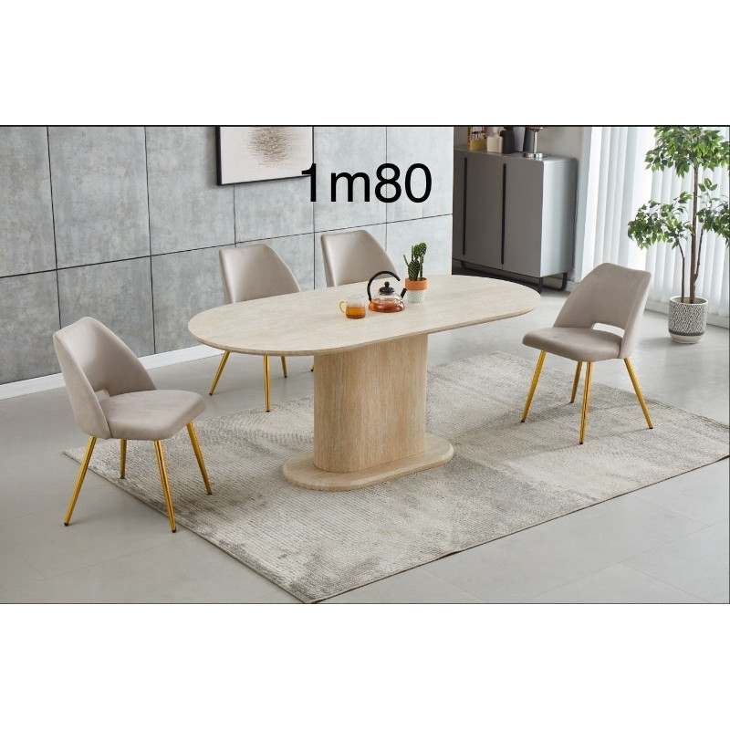 Table à manger 1 pied central 150cm