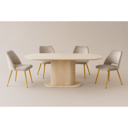 Table à manger 1 pied central 150cm