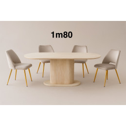 Table à manger 1 pied central 150cm