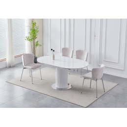 Table extensible Sofia ceramique marbre 125-165 cm