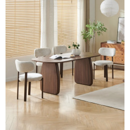Table a manger Helen noyer 180 cm en MDF