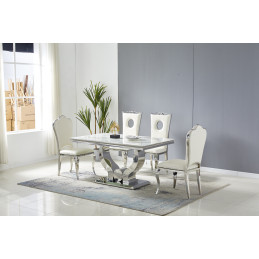 Table a manger Trophee 150 cm, plateau marbre