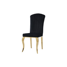 Chaise Nino velours pieds dores