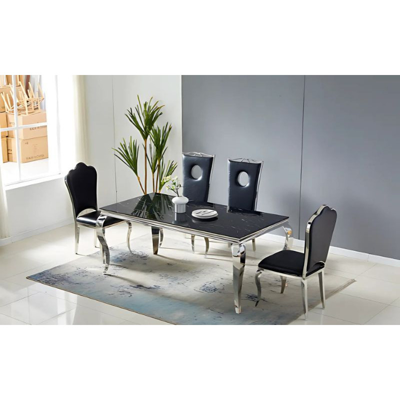 Table baroque effet marbre 150x90 cm Table baroque effet marbre 150x90 cm