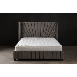 Lit Maria velours 160x200 - tete de lit matelassee