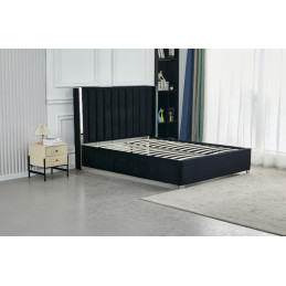 Lit coffre Prince velours 140 cm avec rangement