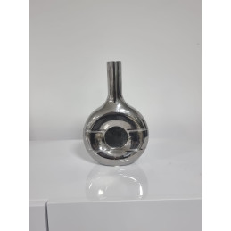 Vase soliflore ceramique metallisee 25 cm