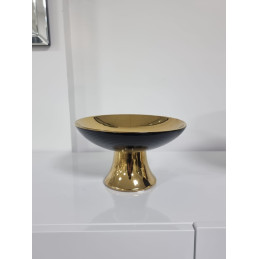Coupelle decorative ceramique doree 22 cm