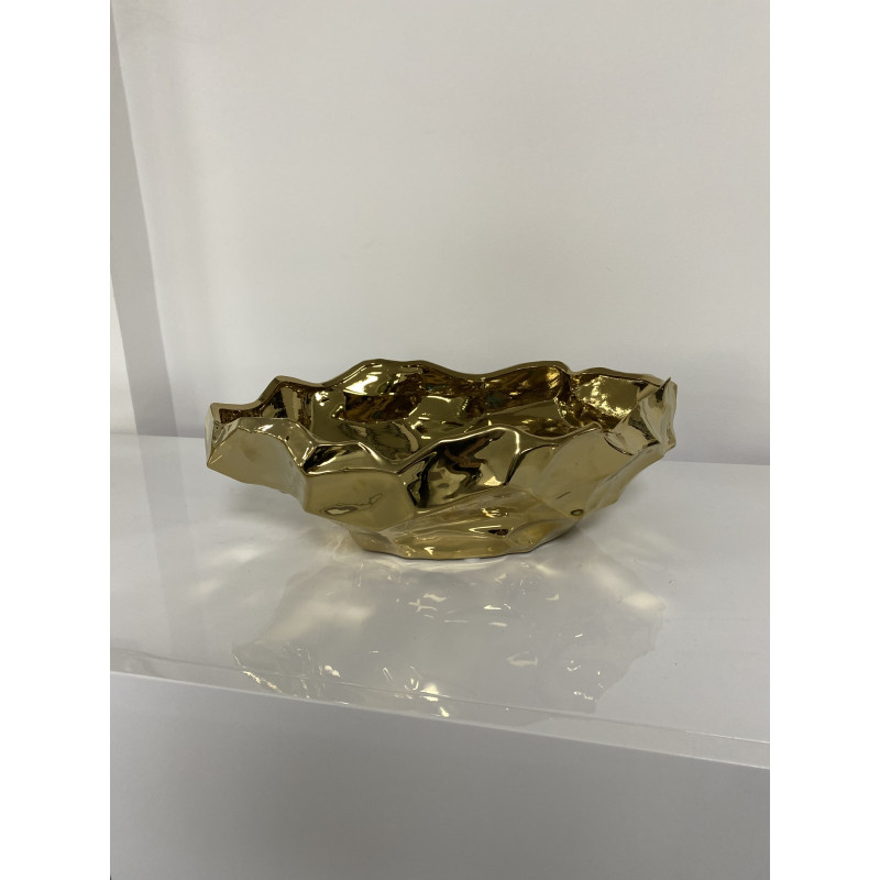 Grande coupelle ceramique argent ou or 35 cm
