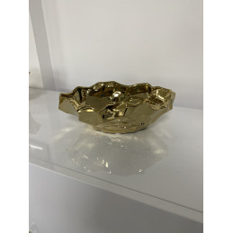 Petite coupelle ceramique or ou argent 28 cm