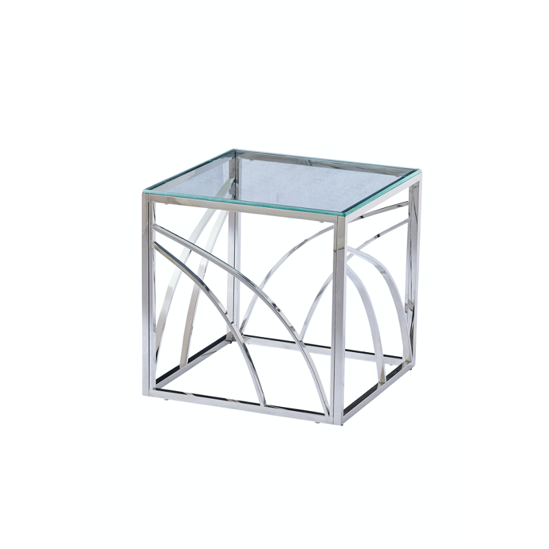 Gueridon Geo transparent, bout de canape acrylique