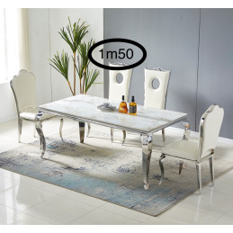 Table a manger baroque , plateau effet et accents