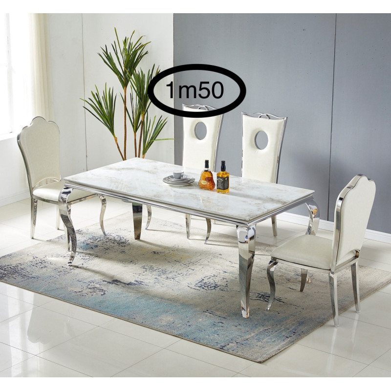 Table a manger baroque, plateau effet et accents
