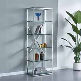 Bibliothèque design 60cm - Doré ou Argenté