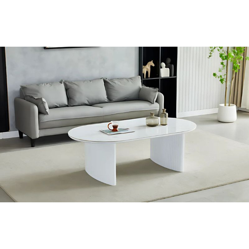 Table basse 2 pieds en céramique 130cm Table basse 2 pieds en céramique 130cm