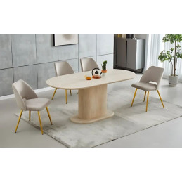 Table à manger 1 pied central 150cm